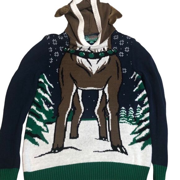 Ugly Christmas Sweater Reindeer Holidays women’s size small - Picture 1 of 5